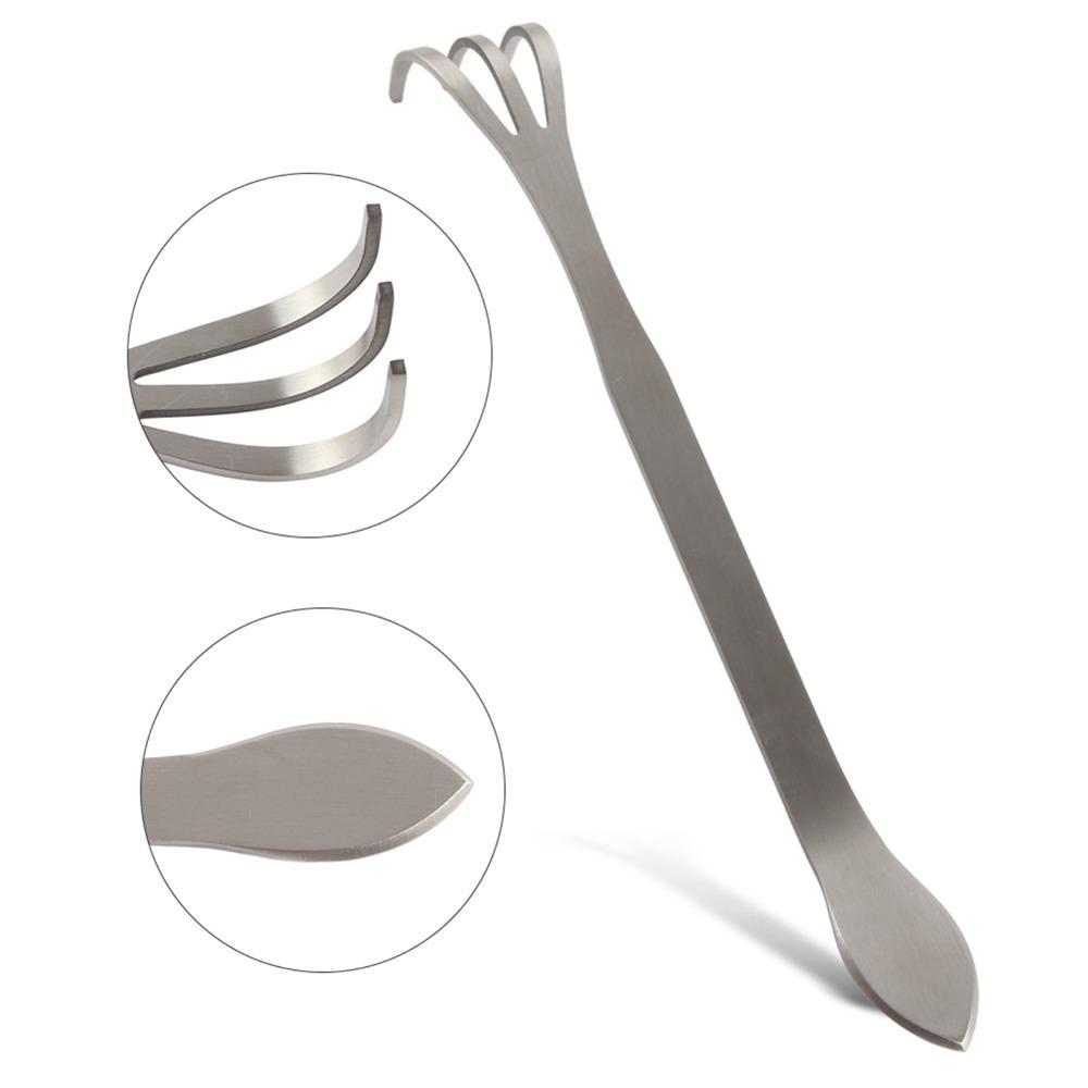 Silver Gardening Cultivator 3-Prong Root Rake Pick Durable Soil Loosening Tool