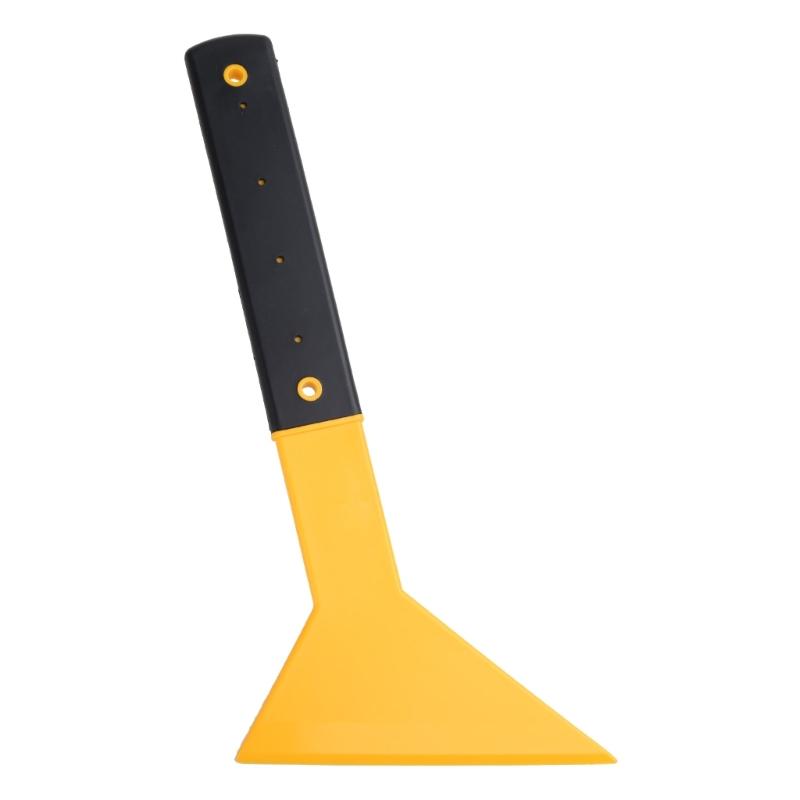 Multifunction Long Handle Scraper with Black Rubber Grip Handle Car Cleaning Tool for Window Tint Film Wrapping Cleaning