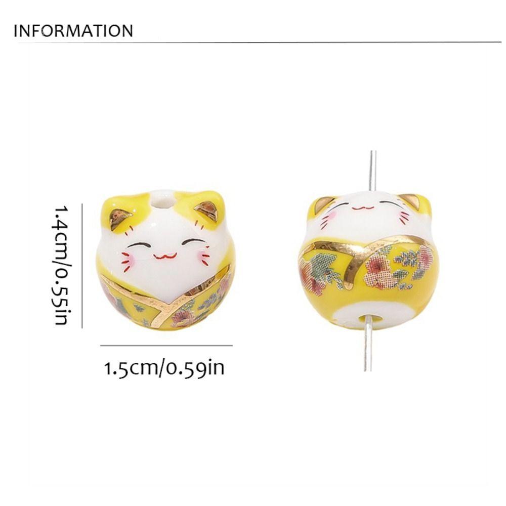 Kitty Maneki-neko Beads Cat DIY Jewelry Accessory Fashion Plutus Cat Beads  DIY Jewelry