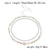 2 Stück/Set Seestern Bikini Bauchkette Körperschmuck Körperkette Schmuck Perlen Taillenkette Strand