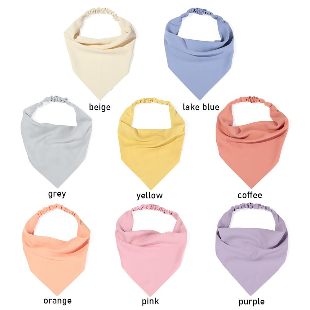 Cute Headband Solid Color Headband Turban Headwrap Hair Bands Triangle Hair Scarf