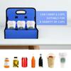 Solid Base Foldable Cup Carrier Reusable Coffee Cup Tote Bag Cup Organizer Pockets  Restaurant