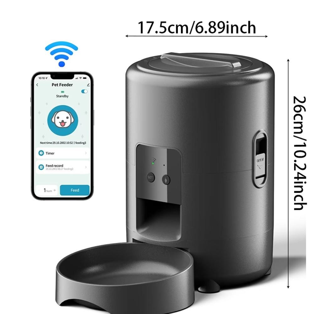 2L Large Capacity Button Wi-Fi & Camera Controlled Pet Feeding Machine Automatic Pet Feeder Smart Dog Cat Food Dispenser