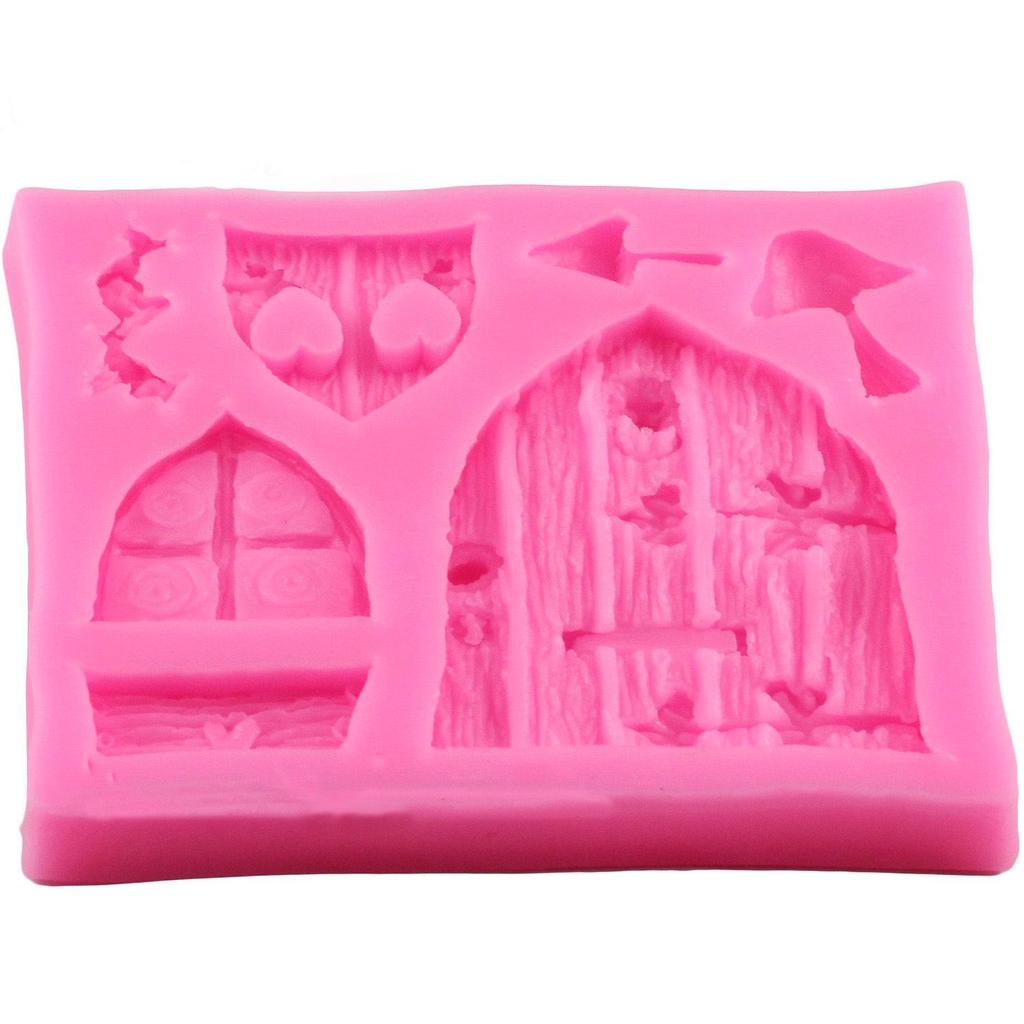 Mushroom House Fairy Tale Silicone Mold for Log Cabin Cakes and Chocolates