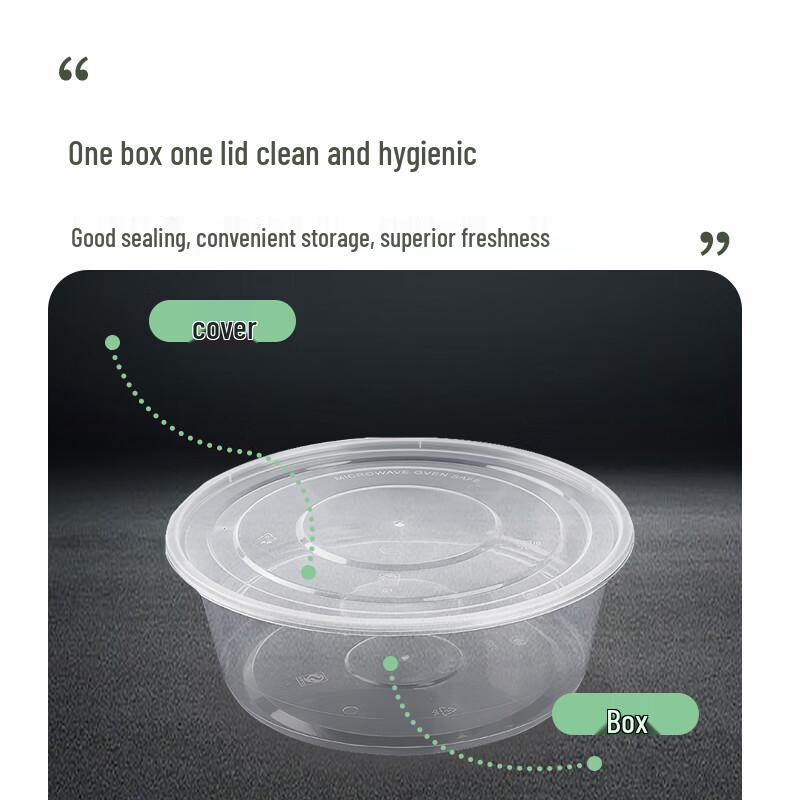 Einweg-3000-ml-Lebensmittelbehälter mit flachen Deckeln