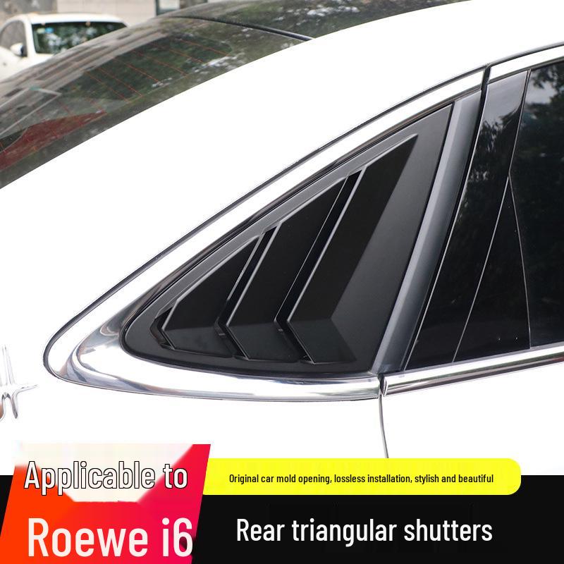 Kompatible Heckscheibenjalousien, Spoilerentlüftungen und dreieckige Fensterumbauten für Roewe i6/ei6/i6plus.