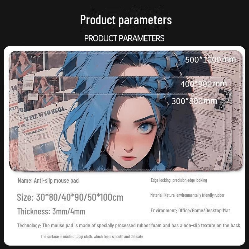 Jinx Oversized Mouse Pad - League of Legends E-sports Desk Pad