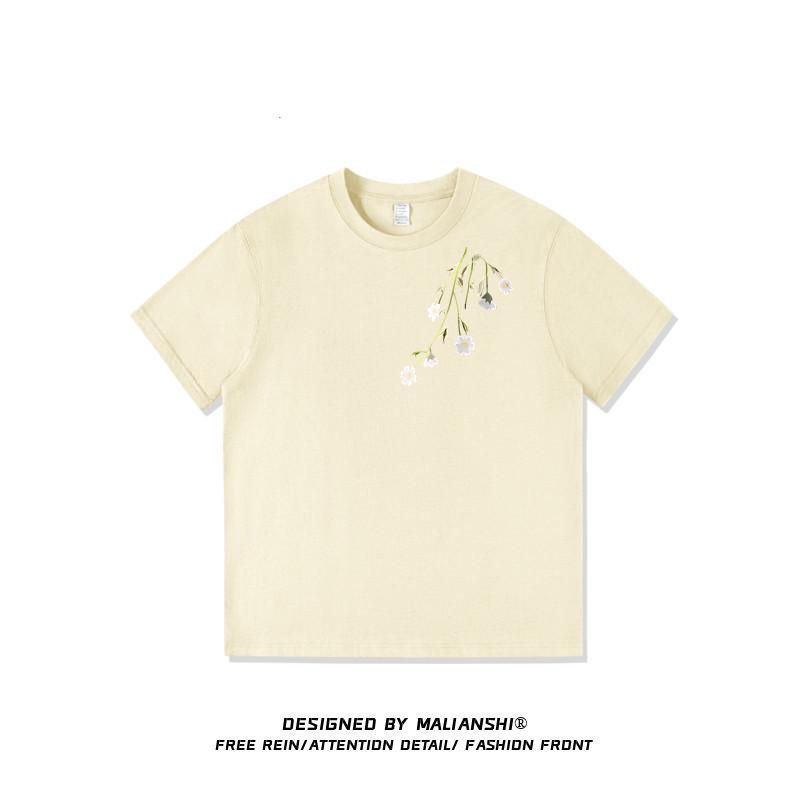 Women's Plus Size Retro Black Cotton Short Sleeve T-shirt with Trendy Loose Fit