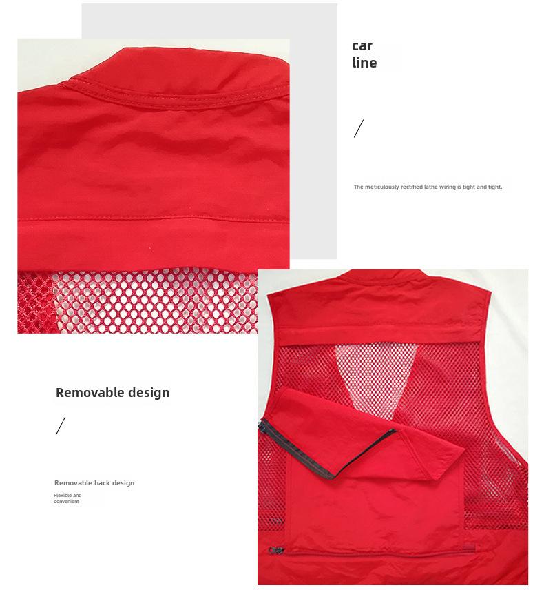 Breathable Mesh Sports Fishing Vest with Multi Pockets for Outdoor Use