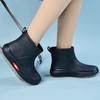 New Fashion Rain Shoes Women's Low Tube Non-slip Short Tube Women's Water Shoes Beef Tendon Sole Wear-resistant Adult Water Shoes Straight