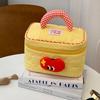 Dopamine Color Cute Cabin Makeup Bag Kawaii Toiletry Bag Portable Handheld Cosmetic Case  Travel