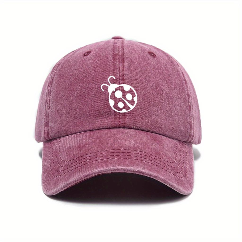 Retro Printed Washed Baseball Cap with Adjustable Size, Sun Protection and Antique Appearance Suitable for Outdoor Activities