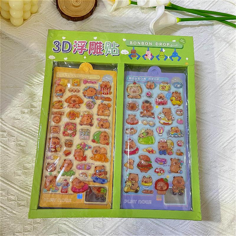 Lovely Cartoon Classic of Mountains and Seas and Capybara Children's Decorative Stickers DIY Materials for Diaries and Bullet Journals