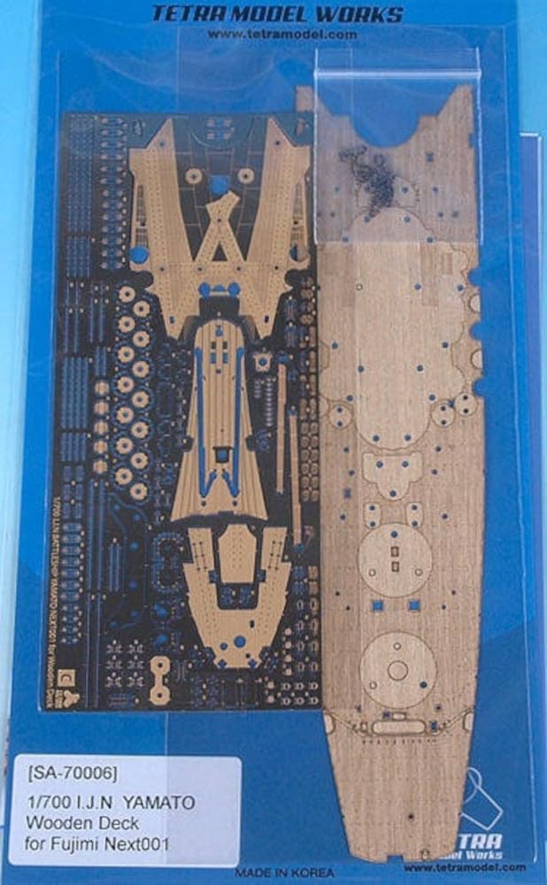 

Tetra Model 1/700 Серия SA Японский линкор Ямато Деревянная палуба с травлеными деталями (для F-101 NEXT001) Детали для пластиковой модели SA7006