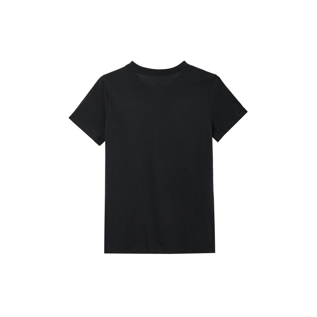 Nike SS23 Alphabetischer Logo-Print Rundhals-Pullover Kurzarm-T-Shirt Damen Tops Schwarz Weiß DV6095-010