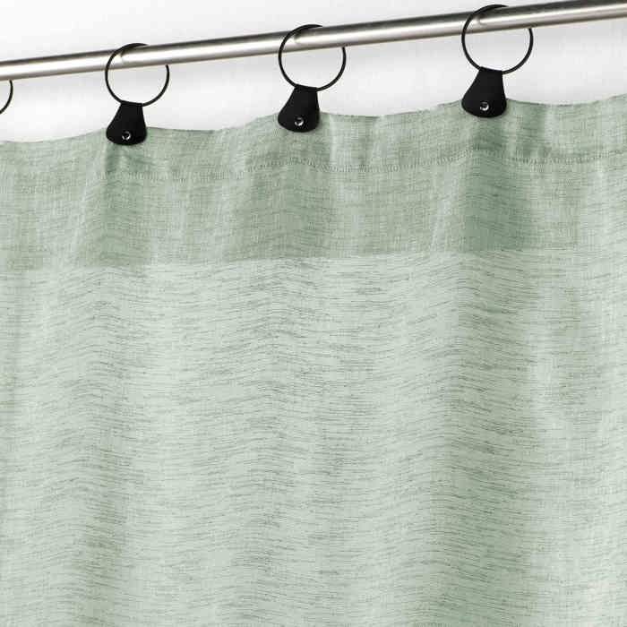 Panneau a anneaux voile tisse 140 x 240 cm Linke sauge