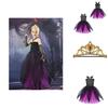 Girls' Halloween Vampire Costume Dress With Puffy Skirt Ursula Inspired Cosplay Outfit