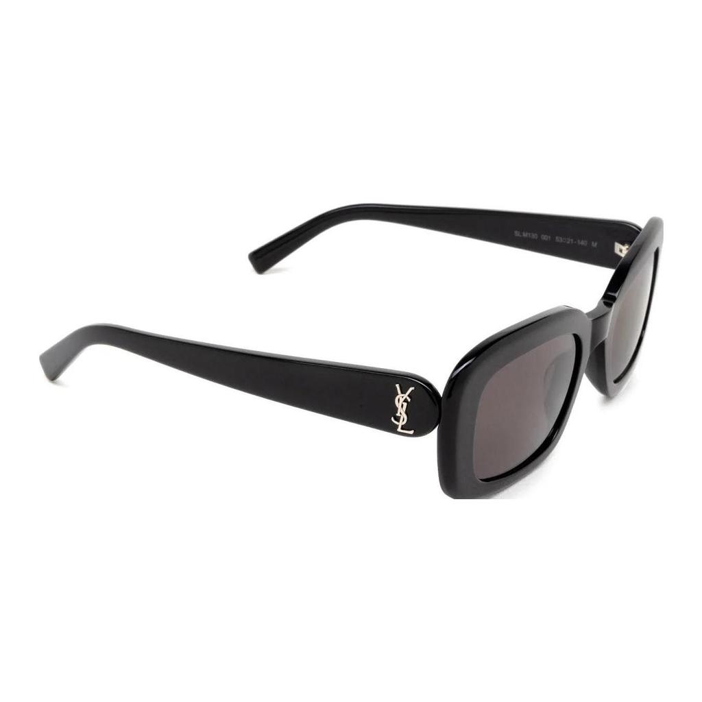 Saint Laurent Logo Irregular Frame Sunglasses Women Sunglasses Black SLM130001