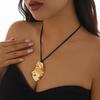 Cold Wind Liquid Pleated Necklace Choker Irregular Metal Pendant Flannel Neck Chain Female