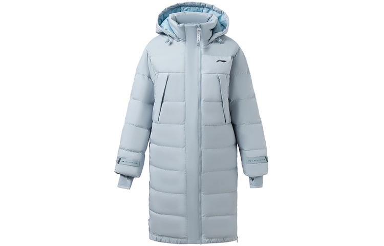Li Ning Fitness Series Down Jackets Women s Mist Blue Hooded Moderate Other AYMR158-4 S