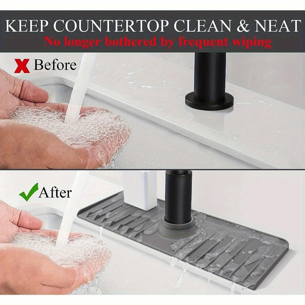 Food Grade Silicone Faucet Splashproof Water Pad Absorbent Pad Sink Anti-spray and Drain Water Retaining Pad Kitchen Accessories