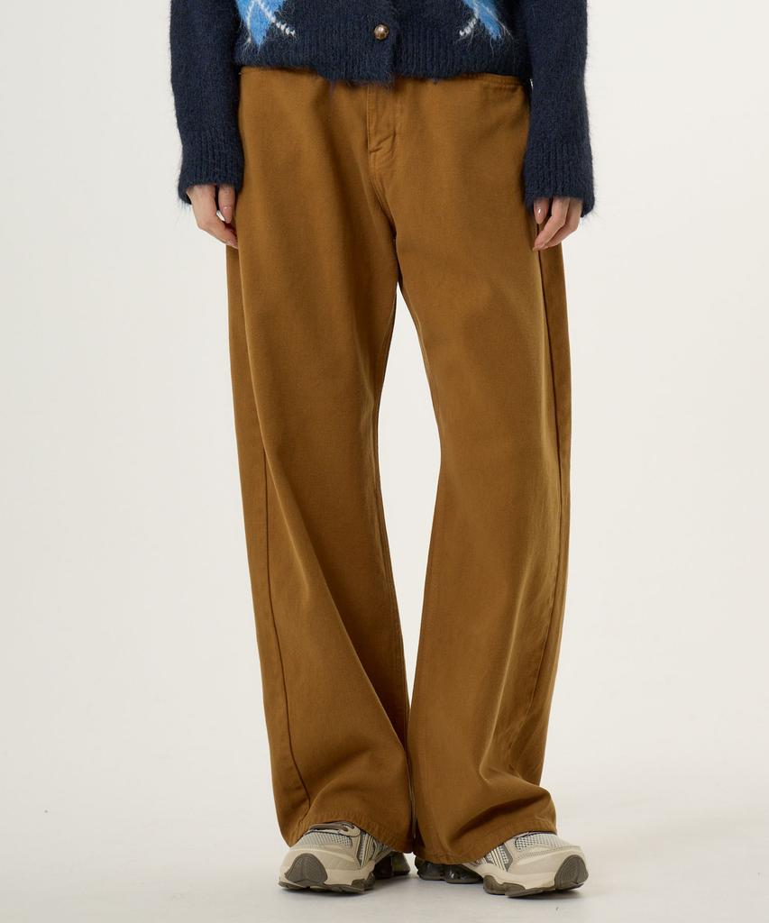 UNKNOWN PLANET Brushed Cotton Pants Brown