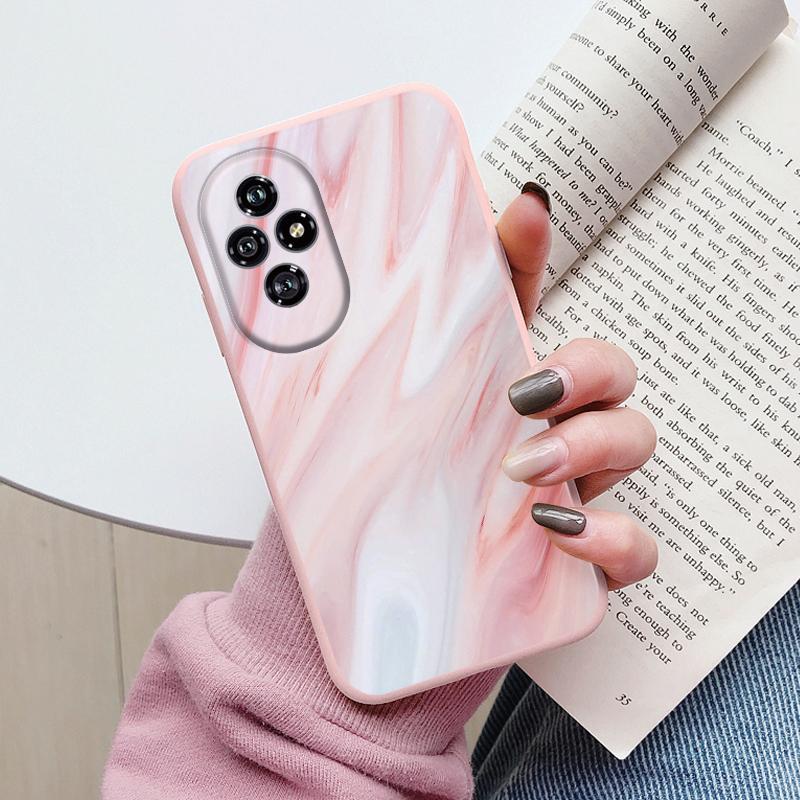 Colorful Marble Case For Honor 200 Luxury Soft Shockproof Cover Fundas For Honor200 90 Lite Shell Watercolor Oil Painting Coque
