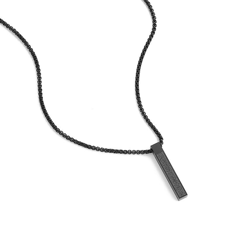 Streng ausgewählt Titanstahl Halsketten Damen Entlang Insel Mit Vielseitig Farbecht Accessoires Lange Säulen Anhänger Herren Schmuck