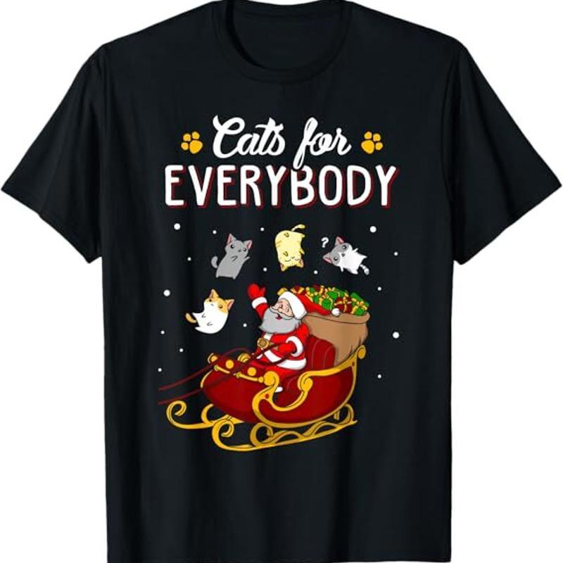 Cats For Everybody Unisex Kids WOMen Ugly Christmas Cat T Shirt