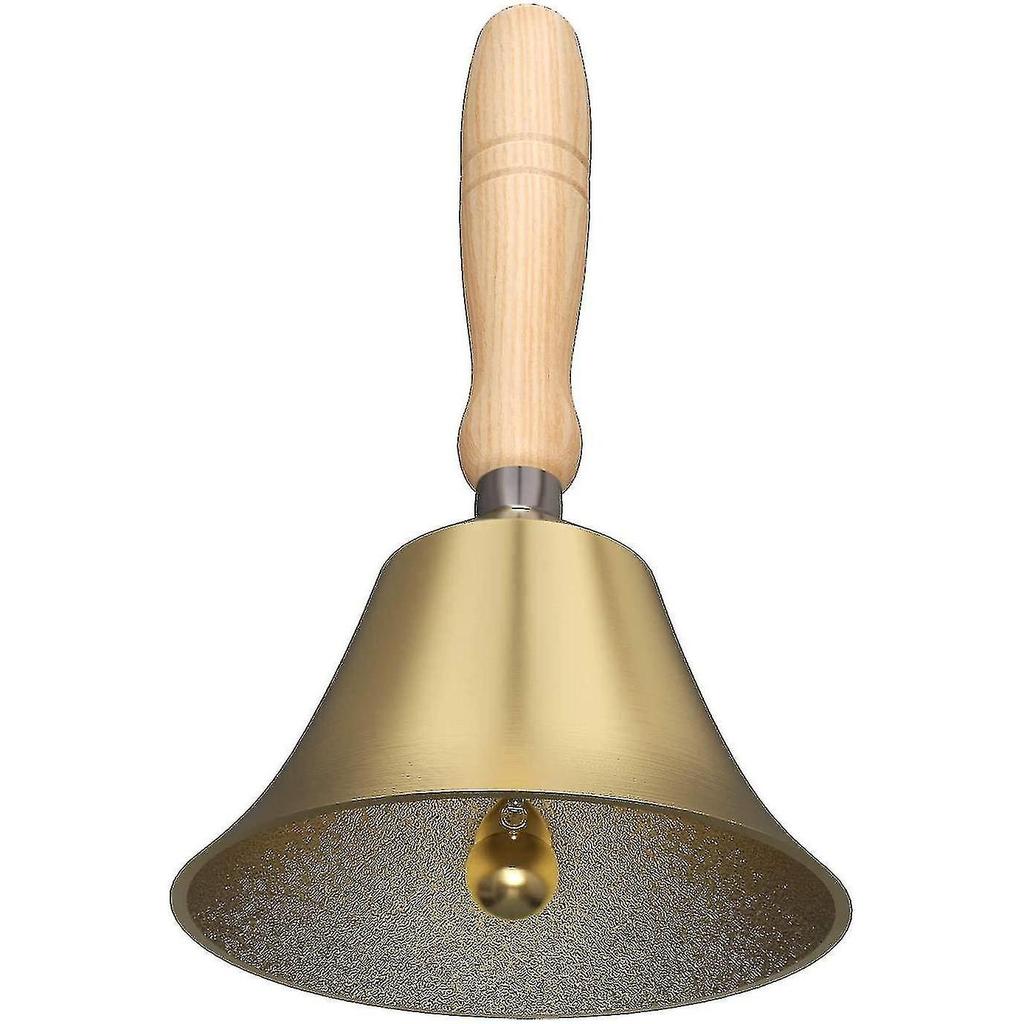 Hand Bell - Hand Call Bell With Brass Solid Wood Handle,very Loud Handbell G