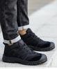 Scarpe di Sicurezza Nere da Uomo Coibentate Antiscivolo - Calzature con Costruzione Anti-Odore, Resistenti all'Usura, Anti-Schiacciamento, Anti-Perforazione