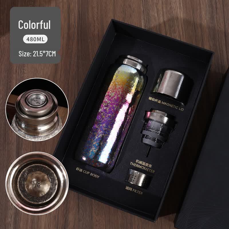 

Shangqi Seamless Titanium Thermos with Magnetic Lid & Temperature Display