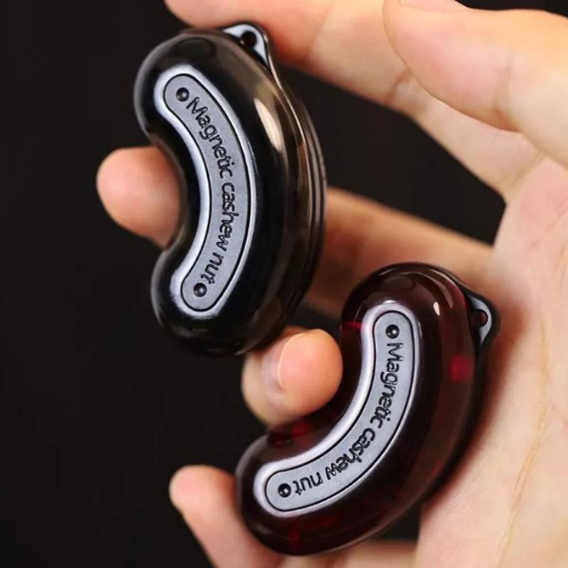 Cashew Fidget Magnetic Push Card Pushing Plate Coin Mechanical Slider Edc Sensory Relieve Stress Reducing Toy Relieving Anxiety