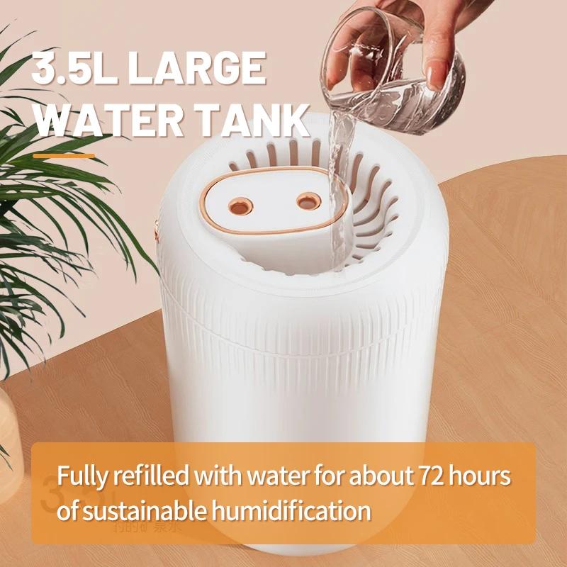 Nou umidificator de capacitate mare de 3,5 litri Cantitate de ceață de uz casnic Mașină de aromă de mașină USB Atomizor de aer de birou