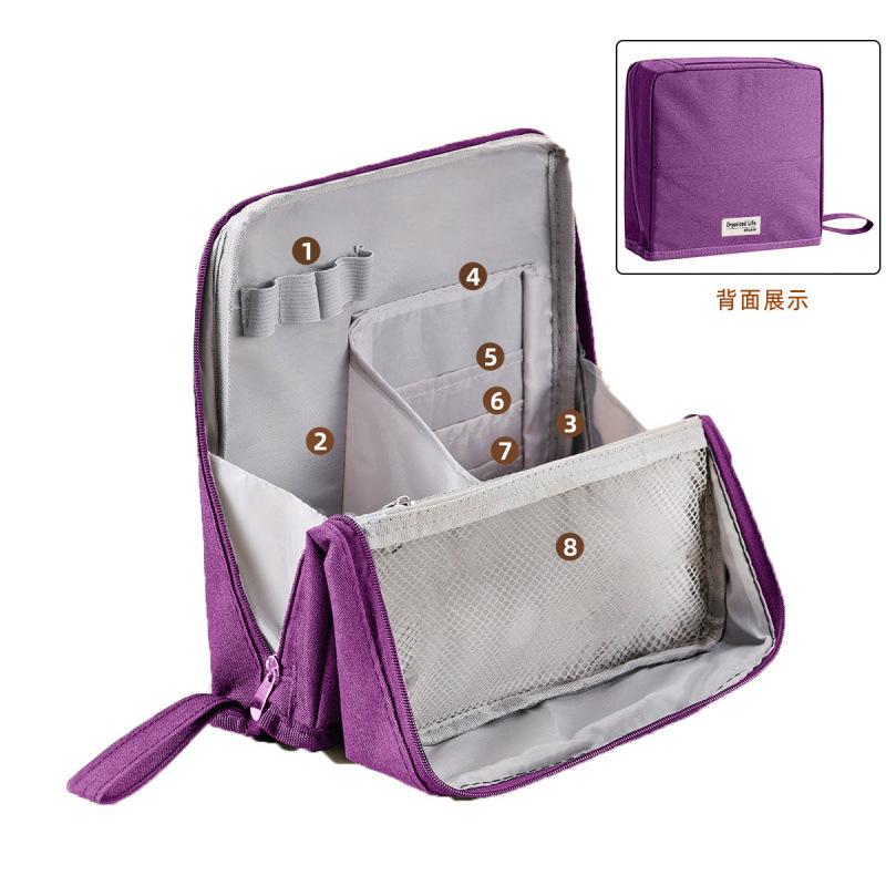 Travel Portable Large Capacity Double Opening Cosmetic Bag Women's Toiletry Storage Bag Multi Layer Stationery Bag 2025 New