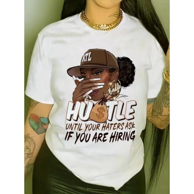 

Летний топ с круглым вырезом и принтом, модные повседневные милые женские футболки из чистого хлопка с короткими рукавами S