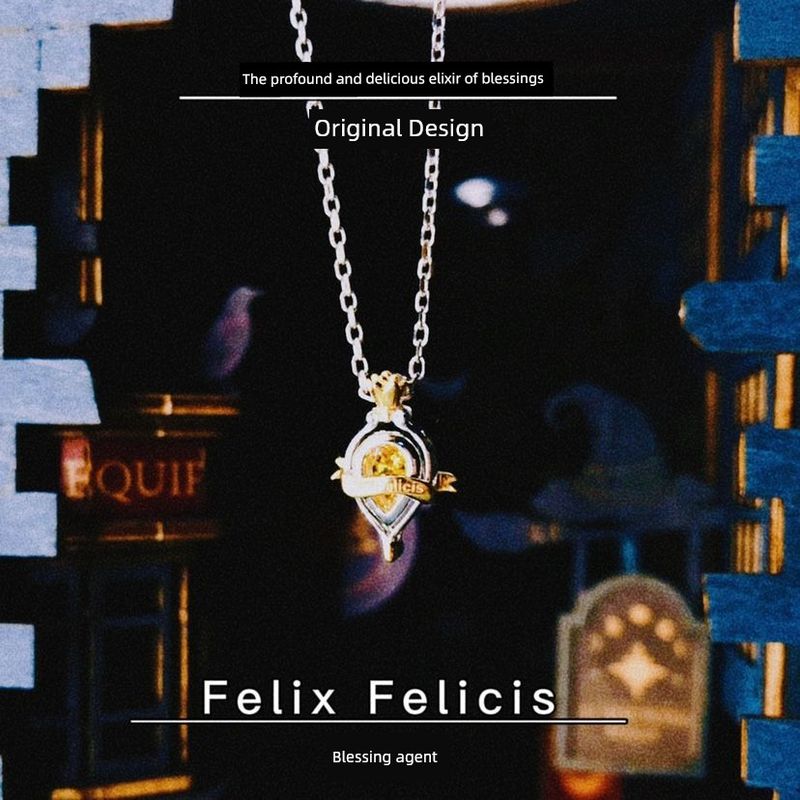 Harry Peripheral Fantastic Beasts and Where To Find Them Xuemeng 925 Sterling Silver Fashion Detachable Dragon Stone Necklace Sweater Chain