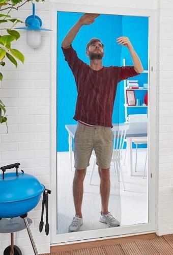 Tesa Moskitiera Drzwiowa Na Rzep Siatka Na Drzwi Wejściowe Czarna 1,2X2,2M