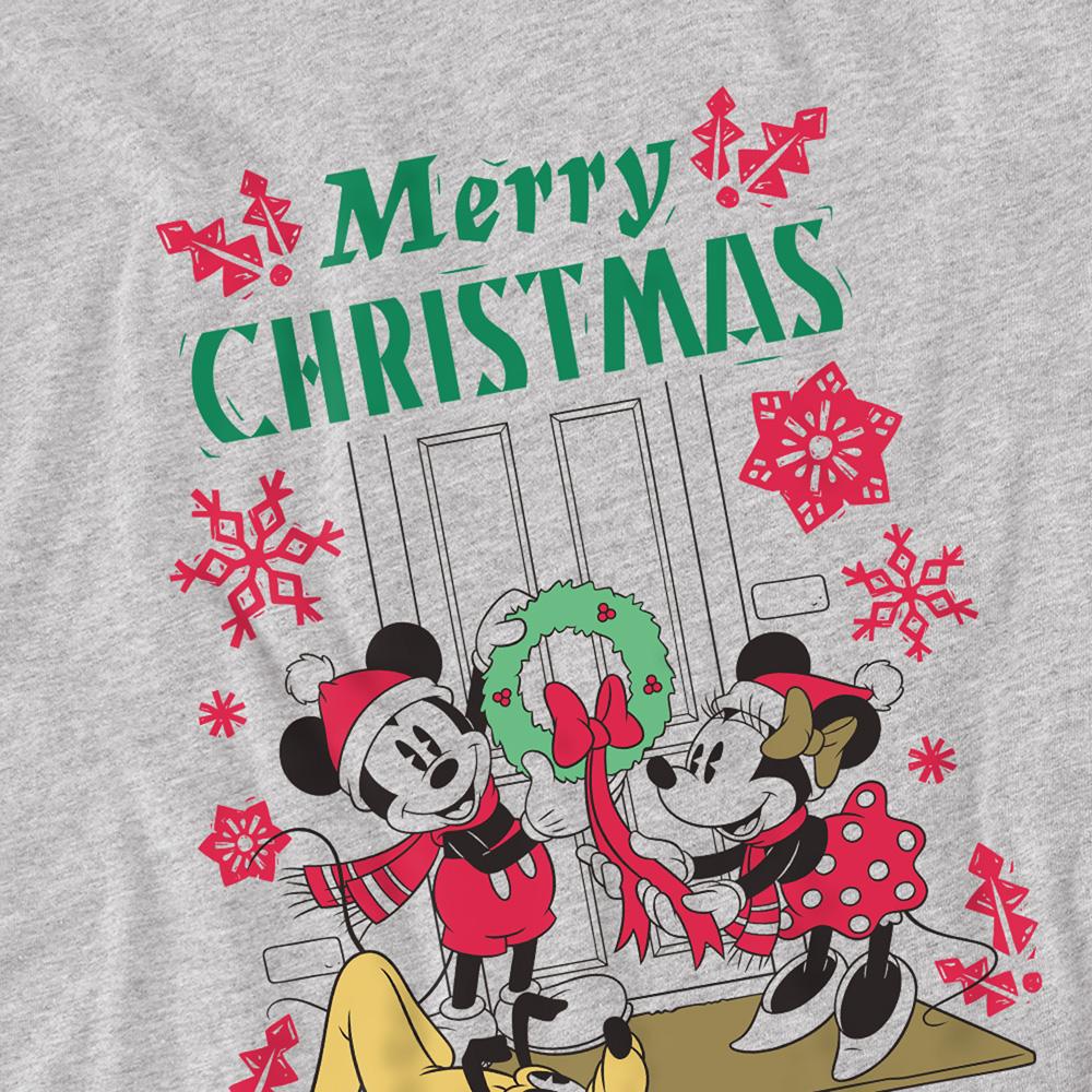 Disney Childrens/Kids Mickey & Minnie Mouse Wreath Christmas Sweatshirt