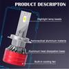2Pcs H7 Led Bulb 6000K Cool White Led Fog Light Bulbs With Cooling Fan Led Fog Lights Plug And Play Ip67 Waterproof