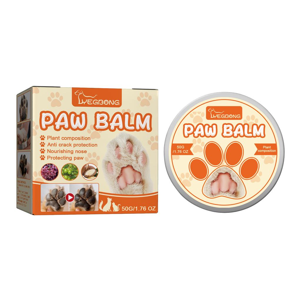 Pet Paw Balm Wax Moisturizing Cream for Dogs Cats Prevent Cracked Paws Noses Winter Care Foot Pad Protection Crack Soother 50g