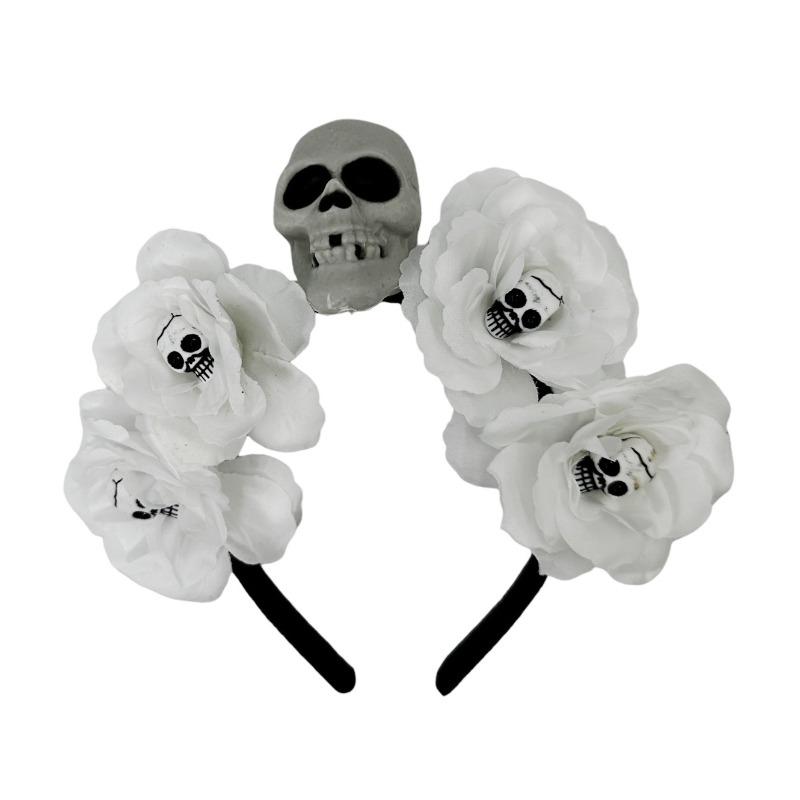 New European and American Skull Party Headband Headband Masquerade Ball Simulation Flower Headgear