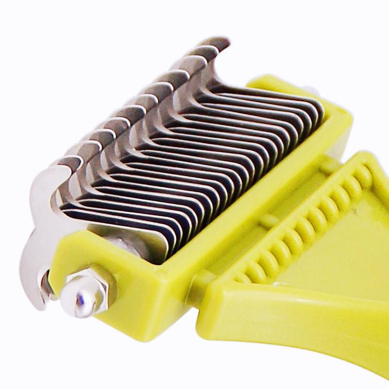 Dog Comb Knife Dogs Brush Stainless Steel Dog Brushes Pet Hair Remover Dogs Grooming Double Sided Combs for Pet Hair Cleaning