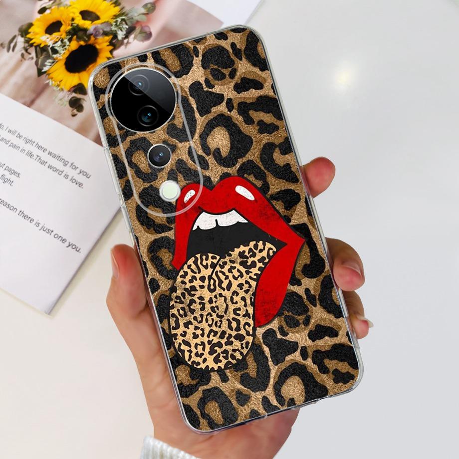 For Vivo V40 / V40 SE / V30 / V30 PRO / V30 Lite Back Cover Case Soft Clear Silicone Shockproof Protection Funda Women Fashion
