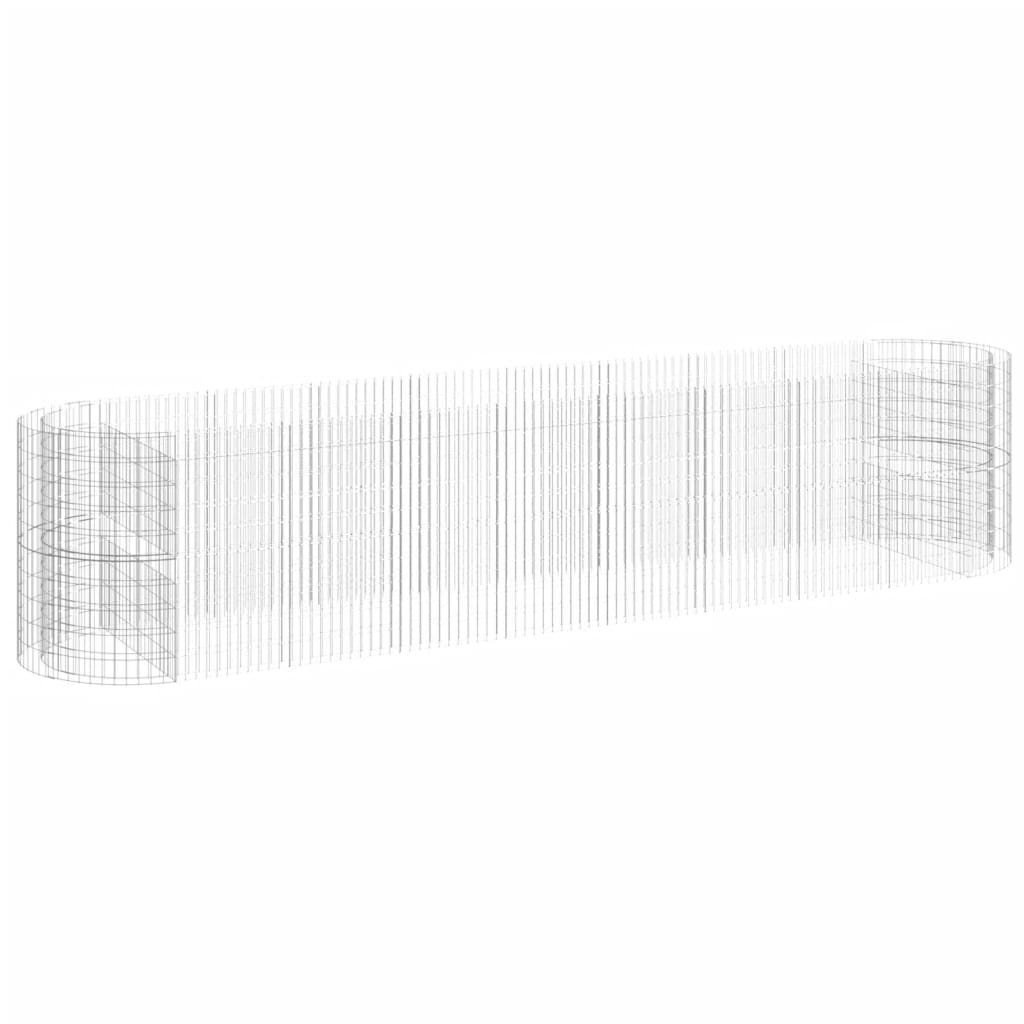 Vidaxl Podwyższona Donica Gabionowa Galwanizowane Żelazo 500X100X100Cm