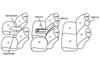 Clazzio Seat Covers Full Set for Esquire ZRR80G ZRR80W ZRR85G ZRR85W Clazzio One Black Noah/Voxy H26(2014)/1~H29(2017)/6 / H26(2014)/10~H29(2017)/6 /