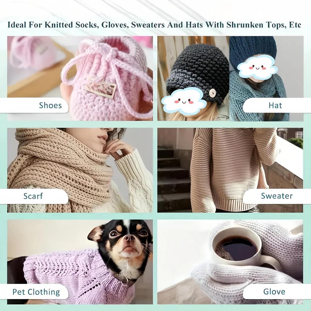 3 Stk./Set Flexible Stricknadeln mit Doppelspitze für Socken, Mützen, Fäustlinge, Handschuhe, Runde Stricknadeln Gut für Anfänger Metall-Sockennadeln