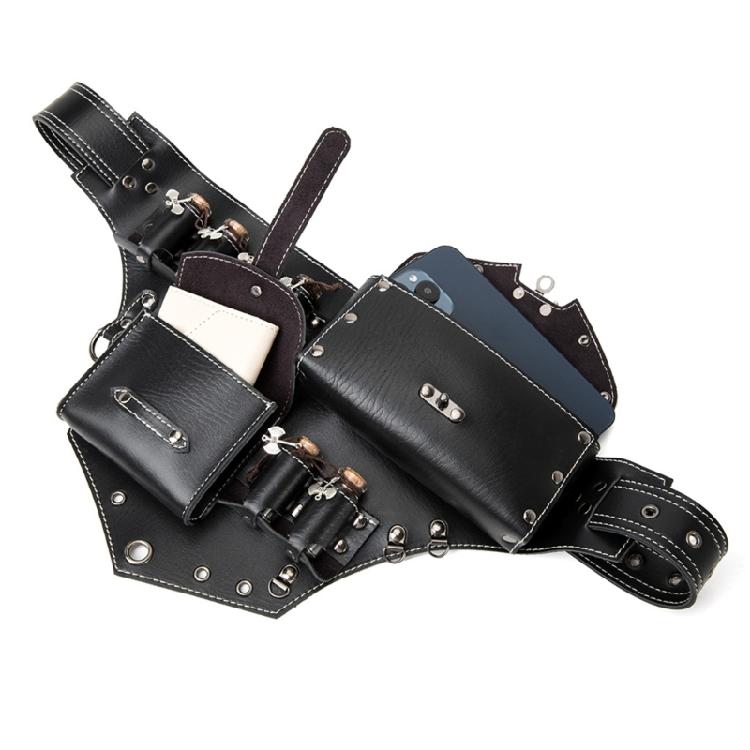 Accessori per Costumi Rinascimentali Borchie Borsa a Marsupio in Pelle PU Tasca Laterale da Vita con Fialette di Sughero per Halloween