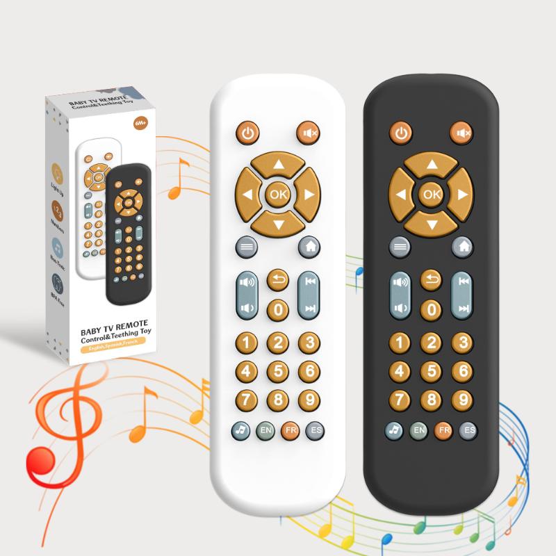1Pcs Sensory Remote Kids Baby Musical Toy For 1 2 3 Years Old Infant Simulation Tv Remote Control Toys With Music And Light