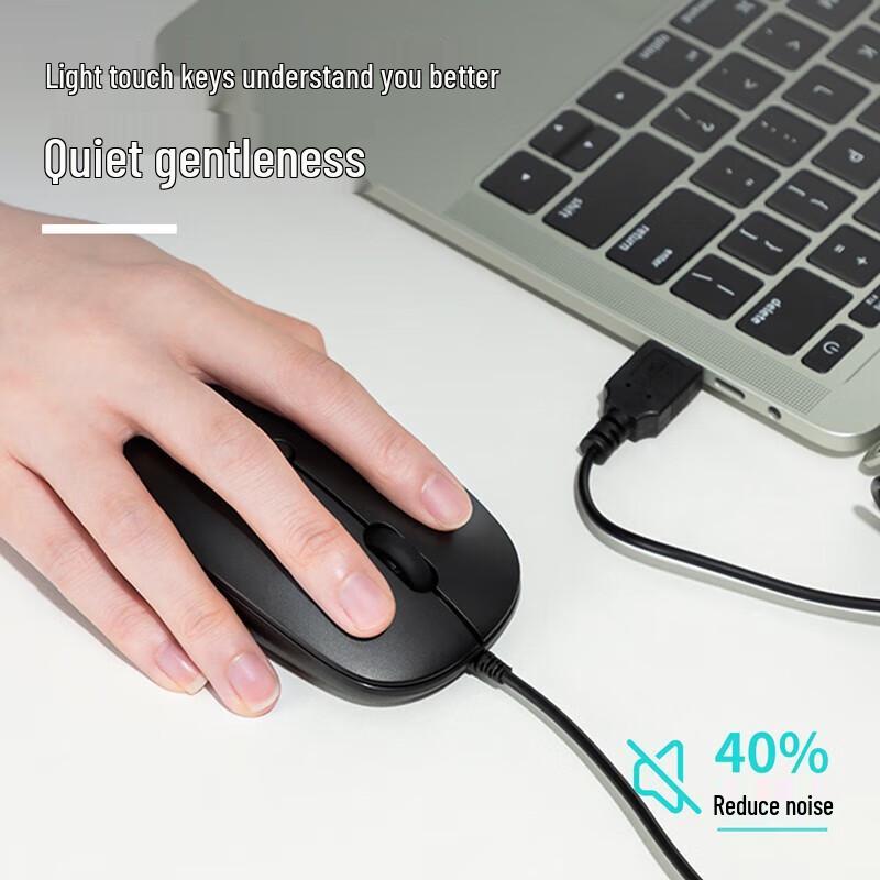 Deli LN200-B Wired USB Office Mouse